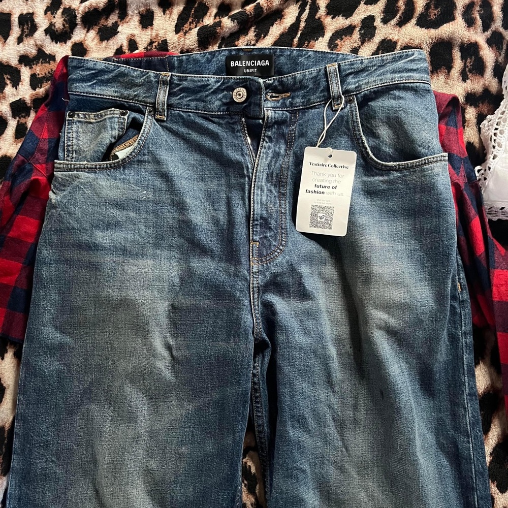 Balenciaga hybrid flannel denim